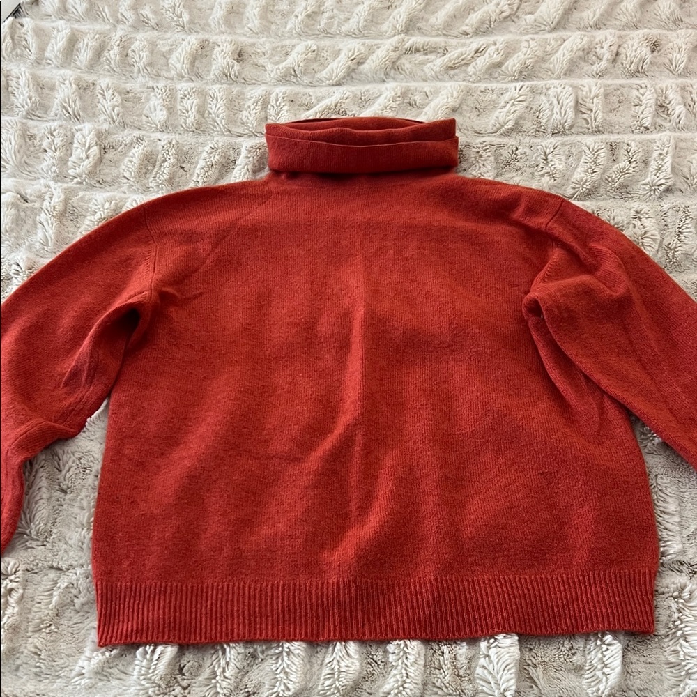 Geneva Vibrant Red Turtleneck Sweater
